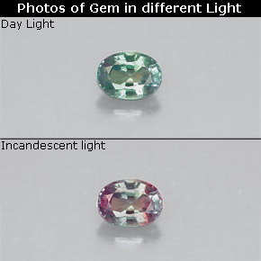 0.14 ct Multicolor Alexandrite Gemstone, Alexandrite Gem in Oval Facet Shape for Sale.