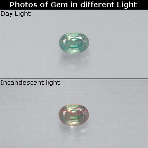 0.08 ct Multicolor Alexandrite Gemstone, Alexandrite Gem in Oval Facet Shape for Sale.