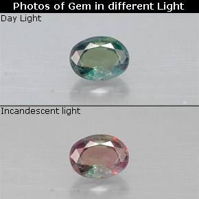 0.17 ct Multicolor Alexandrite Gemstone, Alexandrite Gem in Oval Facet Shape for Sale.