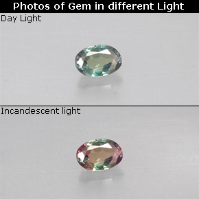 0.10 ct Multicolor Alexandrite Gemstone, Alexandrite Gem in Oval Facet Shape for Sale.
