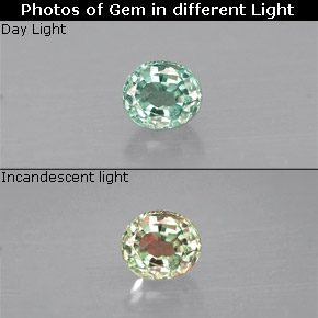 0.14 ct Multicolor Alexandrite Gemstone, Alexandrite Gem in Oval Facet Shape for Sale.