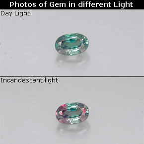 0.11 ct Multicolor Alexandrite Gemstone, Alexandrite Gem in Oval Facet Shape for Sale.