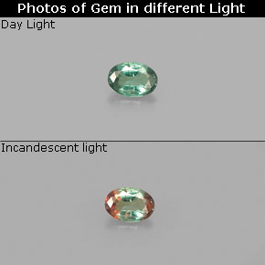 0.08 ct Multicolor Alexandrite Gemstone, Alexandrite Gem in Oval Facet Shape for Sale.