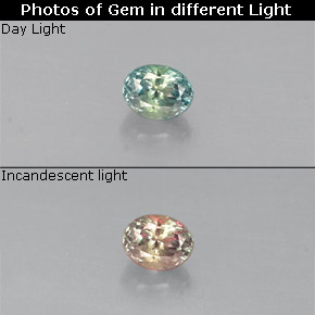 0.13 ct Multicolor Alexandrite Gemstone, Alexandrite Gem in Oval Facet Shape for Sale.