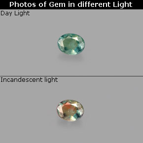 0.12 ct Multicolor Alexandrite Gemstone, Alexandrite Gem in Oval Facet Shape for Sale.