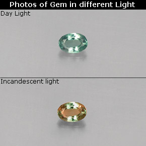 0.12 ct Multicolor Alexandrite Gemstone, Alexandrite Gem in Oval Facet Shape for Sale.