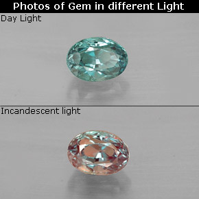 0.45 ct Multicolor Alexandrite Gemstone, Alexandrite Gem in Oval Facet Shape for Sale.