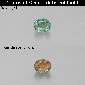 0.06 ct Multicolor Alexandrite Gemstone, Alexandrite Gem in Oval Facet Shape for Sale.