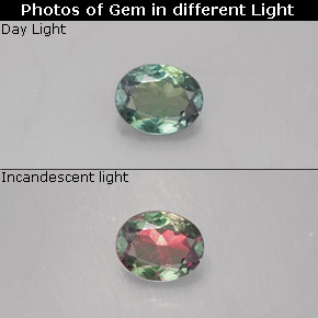 0.30 ct Multicolor Alexandrite Gemstone, Alexandrite Gem in Oval Facet Shape for Sale.