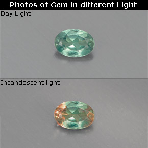 0.10 ct Multicolor Alexandrite Gemstone, Alexandrite Gem in Oval Facet Shape for Sale.