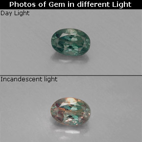 0.12 ct Multicolor Alexandrite Gemstone, Alexandrite Gem in Oval Facet Shape for Sale.