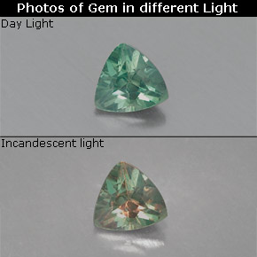0.15 ct Multicolor Alexandrite Gemstone, Alexandrite Gem in Trillion Facet Shape for Sale.