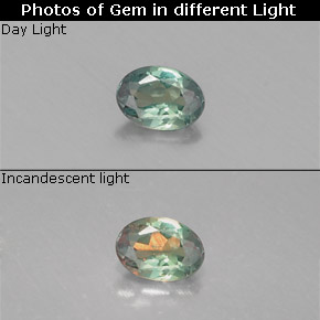 0.11 ct Multicolor Alexandrite Gemstone, Alexandrite Gem in Oval Facet Shape for Sale.