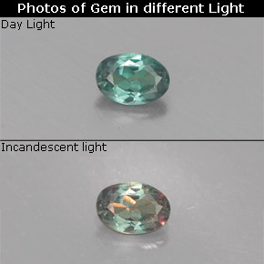 0.13 ct Multicolor Alexandrite Gemstone, Alexandrite Gem in Oval Facet Shape for Sale.