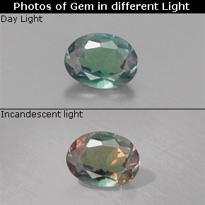 0.22 ct Multicolor Alexandrite Gemstone, Alexandrite Gem in Oval Facet Shape for Sale.