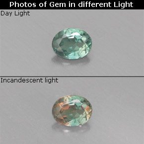 0.13 ct Multicolor Alexandrite Gemstone, Alexandrite Gem in Oval Facet Shape for Sale.