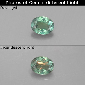 0.13 ct Multicolor Alexandrite Gemstone, Alexandrite Gem in Oval Facet Shape for Sale.