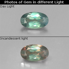 0.27 ct Multicolor Alexandrite Gemstone, Alexandrite Gem in Oval Facet Shape for Sale.