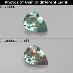 0.20 ct Multicolor Alexandrite Gemstone, Alexandrite Gem in Pear Facet Shape for Sale.