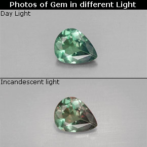 0.29 ct Multicolor Alexandrite Gemstone, Alexandrite Gem in Pear Facet Shape for Sale.