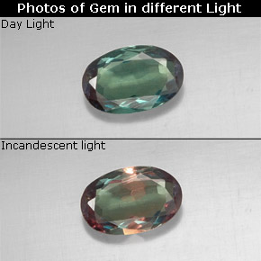 0.44 ct Multicolor Alexandrite Gemstone, Alexandrite Gem in Oval Facet Shape for Sale.