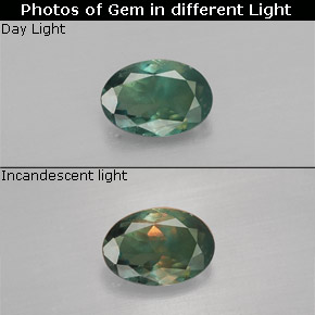 0.35 ct Multicolor Alexandrite Gemstone, Alexandrite Gem in Oval Facet Shape for Sale.