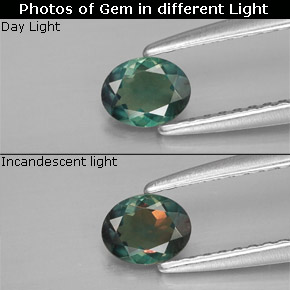 0.31 ct Multicolor Alexandrite Gemstone, Alexandrite Gem in Oval Facet Shape for Sale.
