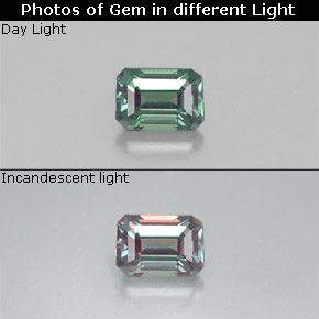 0.25 ct Multicolor Alexandrite Gemstone, Alexandrite Gem in Octagon Facet Shape for Sale.