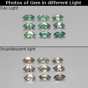 0.60 ct Multicolor Alexandrite Gemstone, Alexandrite Gem in Marquise Facet Shape for Sale.