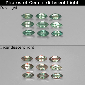 0.68 ct Color-Change Alexandrite Gemstone, Alexandrite Gem in Marquise Facet Shape for Sale.