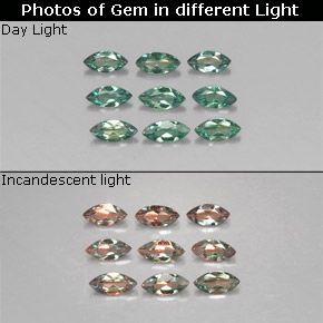 0.55 ct Multicolor Alexandrite Gemstone, Alexandrite Gem in Marquise Facet Shape for Sale.