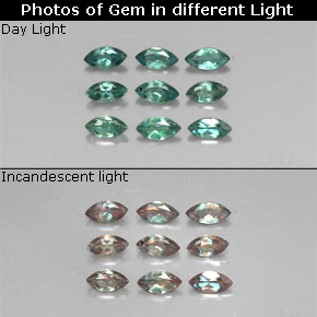 0.60 ct Multicolor Alexandrite Gemstone, Alexandrite Gem in Marquise Facet Shape for Sale.