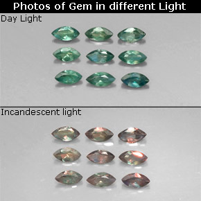 0.61 ct Multicolor Alexandrite Gemstone, Alexandrite Gem in Marquise Facet Shape for Sale.