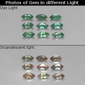 0.61 ct Color-Change Alexandrite Gemstone, Alexandrite Gem in Marquise Facet Shape for Sale.