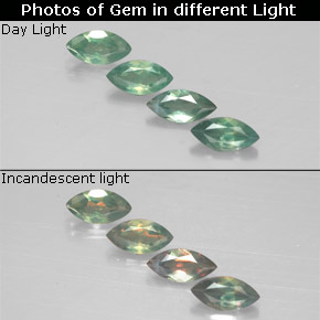 0.58 ct Multicolor Alexandrite Gemstone, Alexandrite Gem in Marquise Facet Shape for Sale.