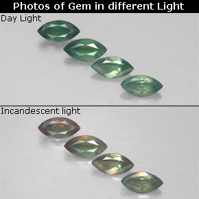 0.62 ct Multicolor Alexandrite Gemstone, Alexandrite Gem in Marquise Facet Shape for Sale.