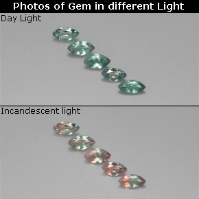 0.60 ct Multicolor Alexandrite Gemstone, Alexandrite Gem in Marquise Facet Shape for Sale.