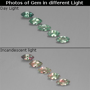 0.62 ct Multicolor Alexandrite Gemstone, Alexandrite Gem in Marquise Facet Shape for Sale.