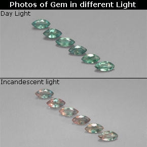 0.62 ct Multicolor Alexandrite Gemstone, Alexandrite Gem in Marquise Facet Shape for Sale.
