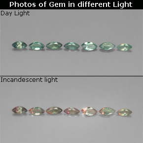 0.88 ct Multicolor Alexandrite Gemstone, Alexandrite Gem in Marquise Facet Shape for Sale.