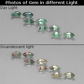 1.36 ct Multicolor Alexandrite Gemstone, Alexandrite Gem in Marquise Facet Shape for Sale.
