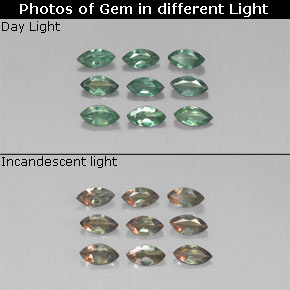 0.74 ct Color-Change Alexandrite Gemstone, Alexandrite Gem in Marquise Facet Shape for Sale.