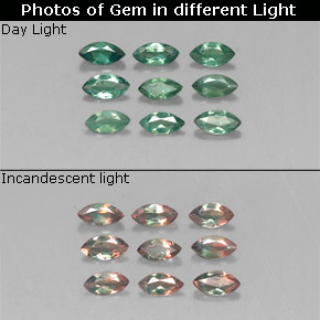 0.70 ct Multicolor Alexandrite Gemstone, Alexandrite Gem in Marquise Facet Shape for Sale.