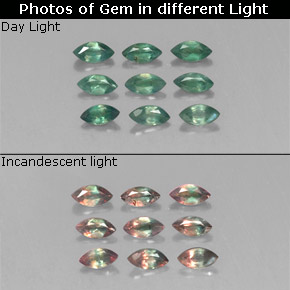 0.70 ct Color-Change Alexandrite Gemstone, Alexandrite Gem in Marquise Facet Shape for Sale.