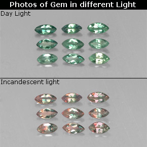 0.70 ct Color-Change Alexandrite Gemstone, Alexandrite Gem in Marquise Facet Shape for Sale.