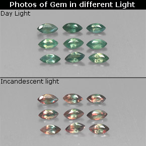 0.63 ct Color-Change Alexandrite Gemstone, Alexandrite Gem in Marquise Facet Shape for Sale.