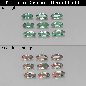 0.62 ct Color-Change Alexandrite Gemstone, Alexandrite Gem in Marquise Facet Shape for Sale.