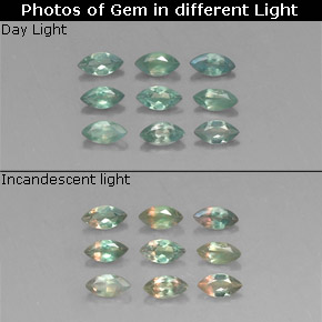 0.68 ct Multicolor Alexandrite Gemstone, Alexandrite Gem in Marquise Facet Shape for Sale.