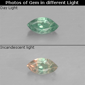 0.10 ct Multicolor Alexandrite Gemstone, Alexandrite Gem in Marquise Facet Shape for Sale.