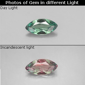 0.26 ct Multicolor Alexandrite Gemstone, Alexandrite Gem in Marquise Facet Shape for Sale.